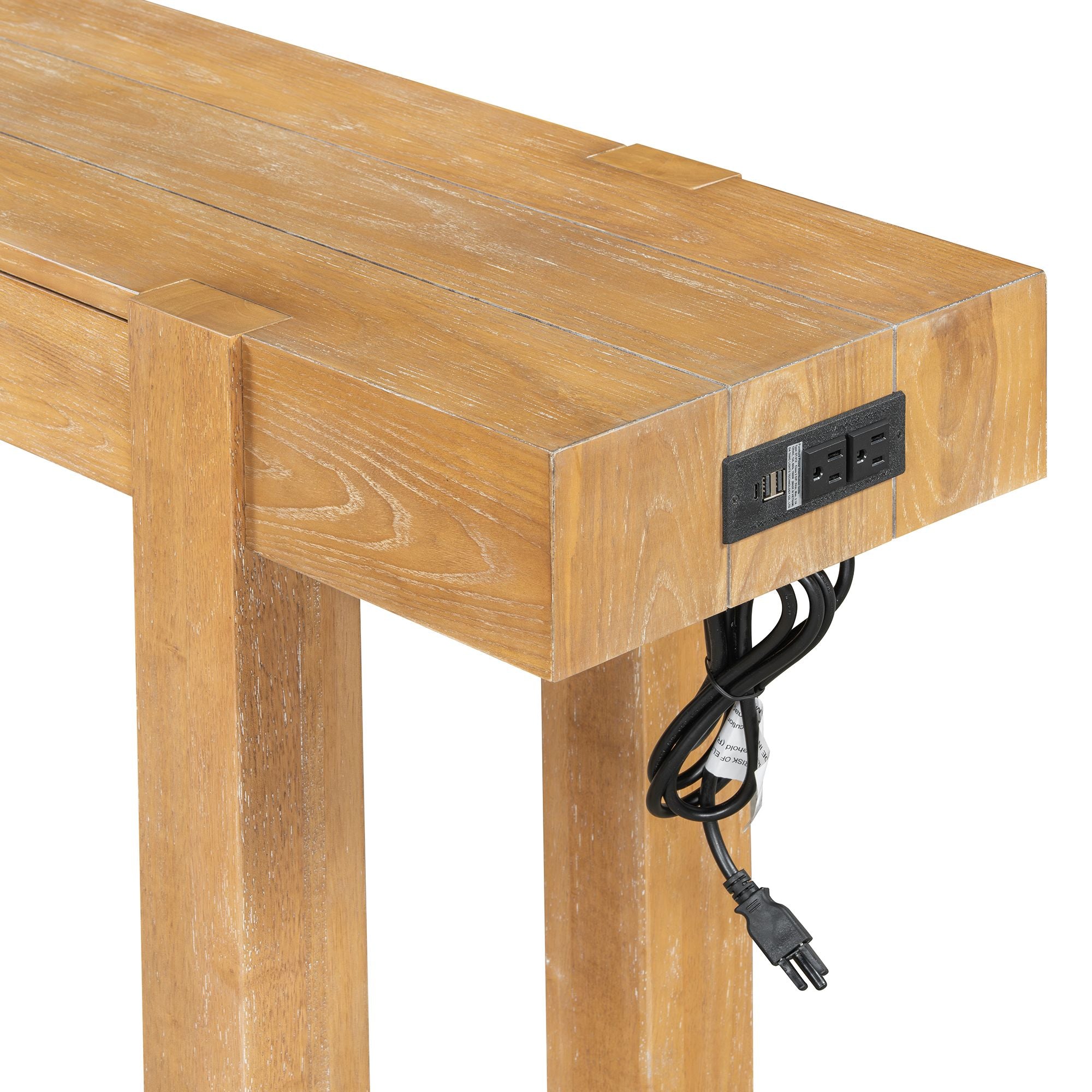 Rustic Minimalist Console Table with Natural Character