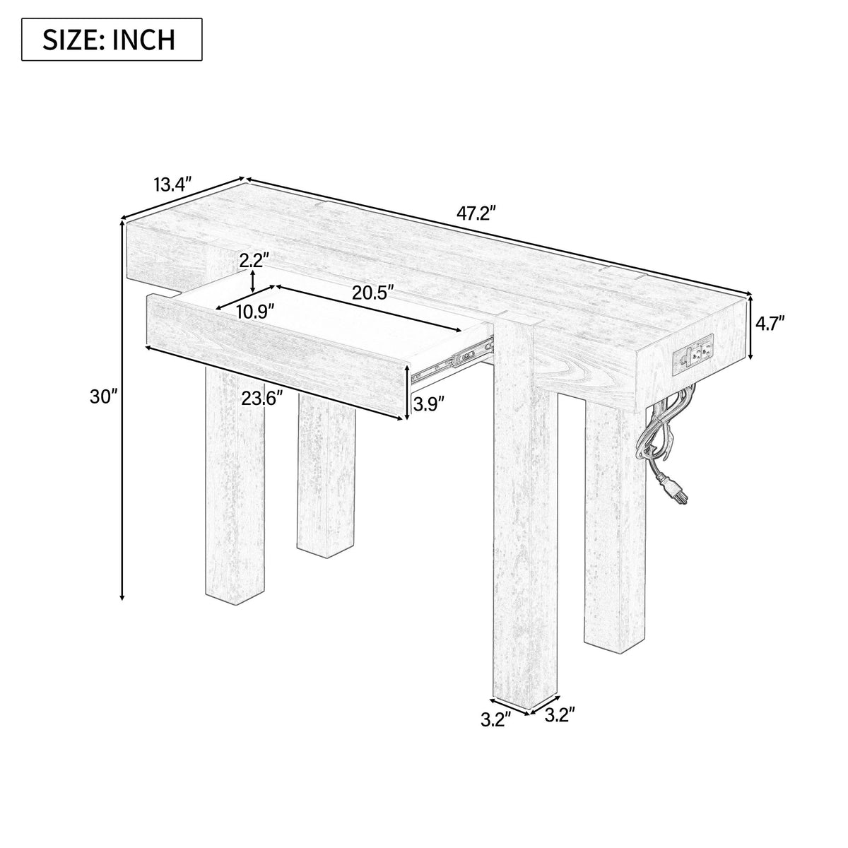 Rustic Minimalist Console Table with Natural Character