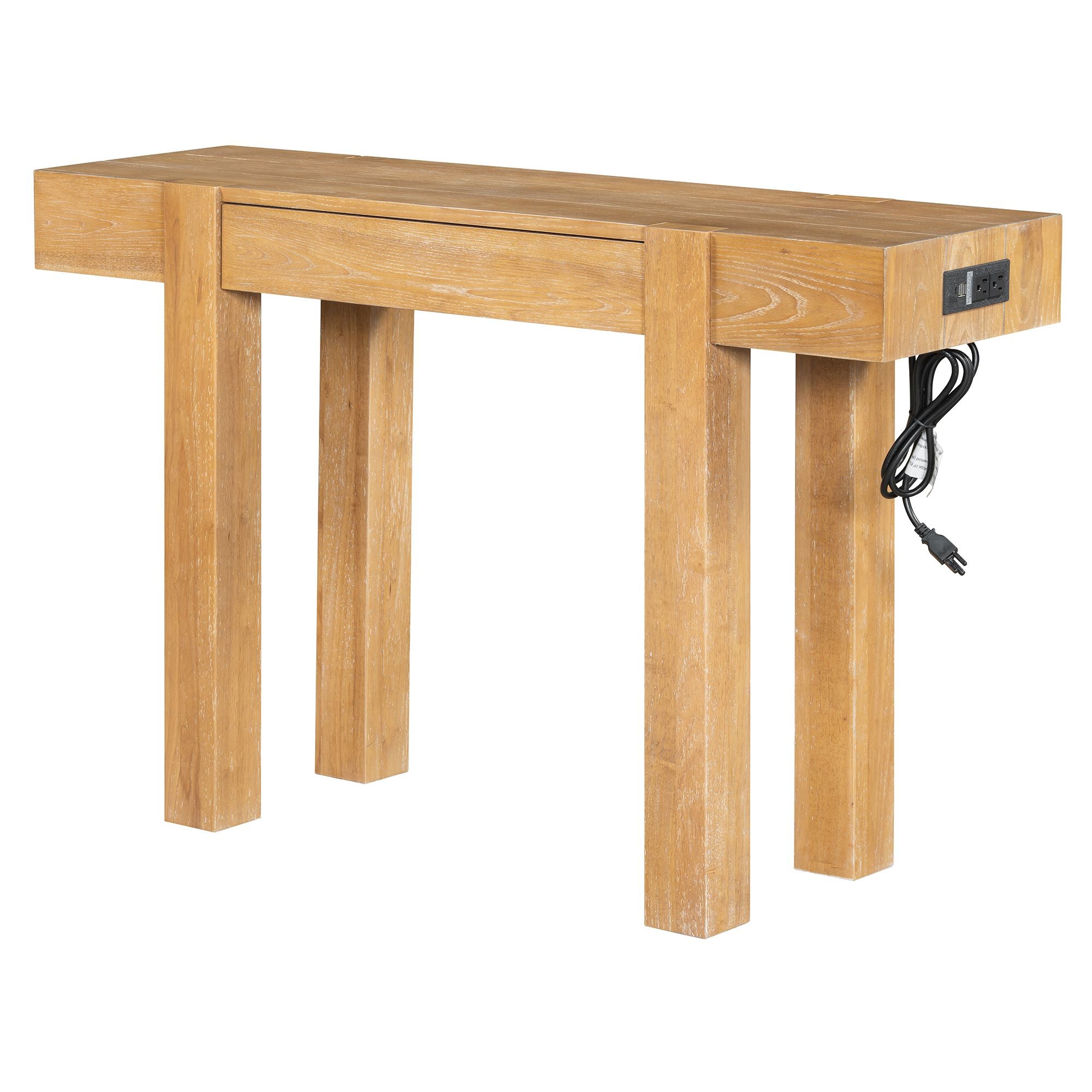 Rustic Minimalist Console Table with Natural Character