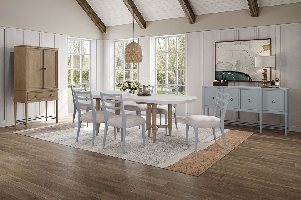 Triad Double Pedestal Dining Table with Leaf