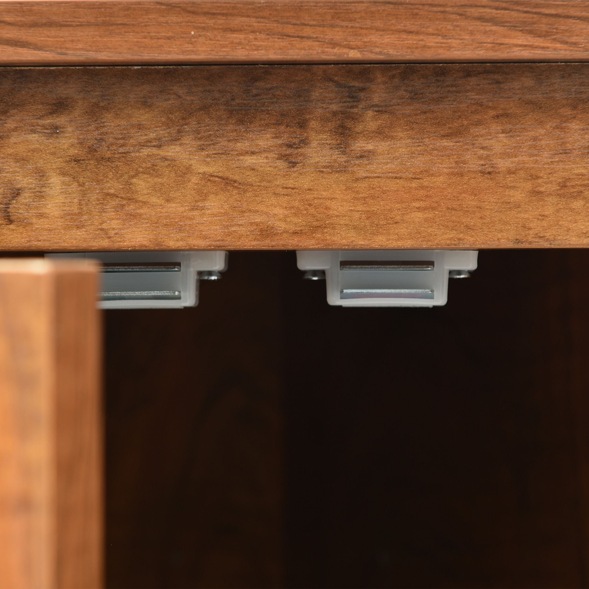 Triangle Corner Bathroom Cabinet with Adjustable Shelves and Brushed Nickel Knobs