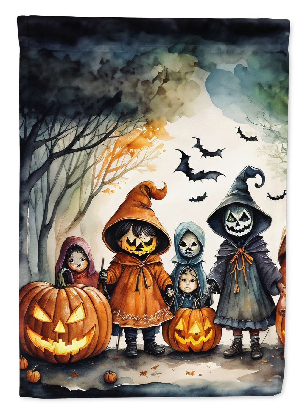 Trick or Treaters Halloween Garden Flag – Double-Sided, Weatherproof Outdoor Decor
