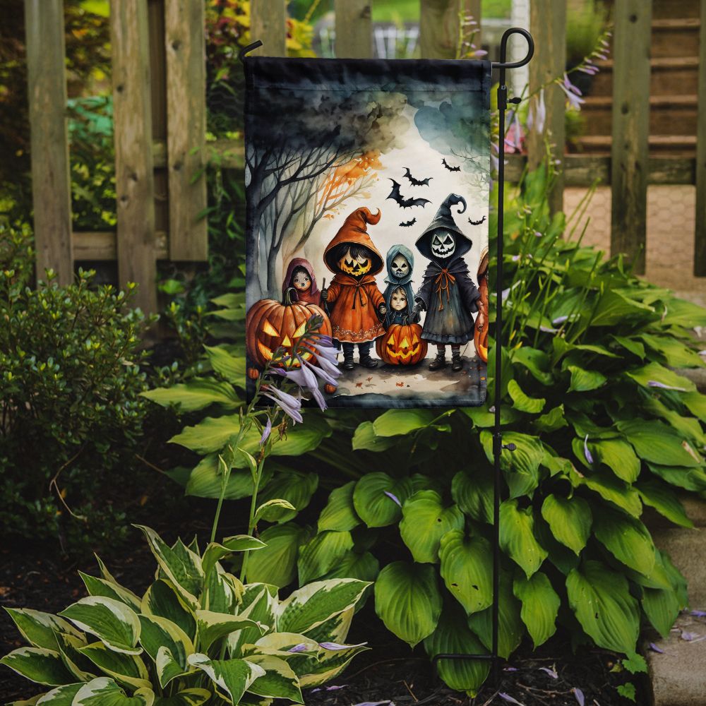 Trick or Treaters Halloween Garden Flag – Double-Sided, Weatherproof Outdoor Decor