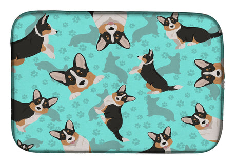 Tricolor Cardigan Corgi Dish-Drying Mat