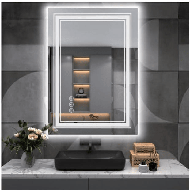 Smart Touch Bathroom Mirror with LED and RGB Lighting - S3R15377UL60"x30"