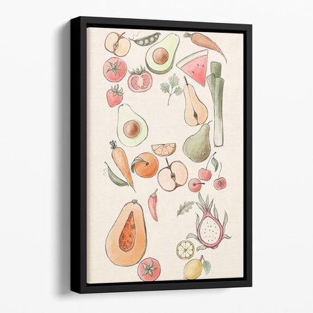 Tropical Vegetable Illustration Lock Wall Art