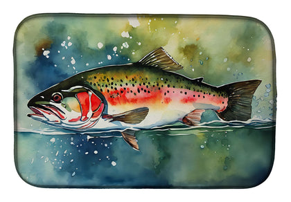 Trout Dish Drying Mat – Premium Absorbent Kitchen Counter Mat