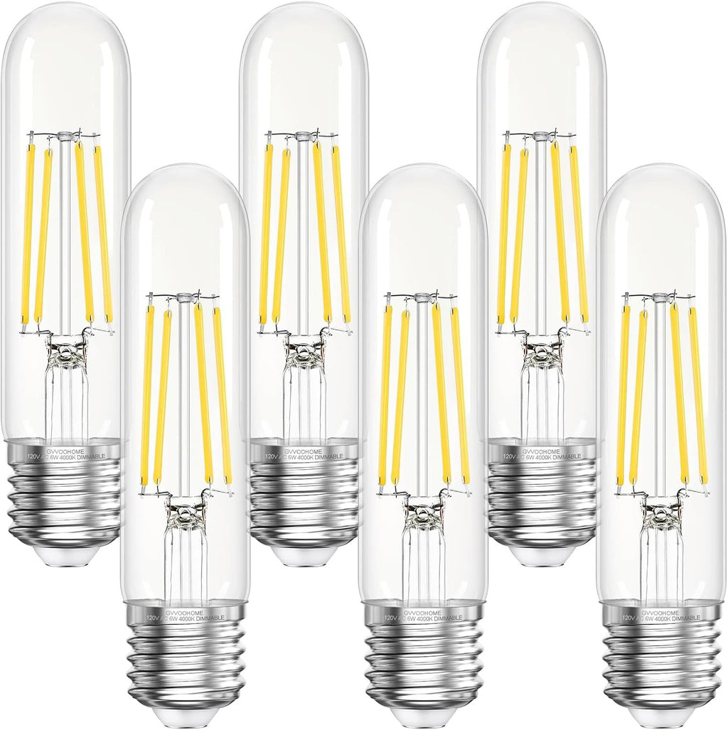 Tubular Dimmable Bulbs with Neutral-White Light