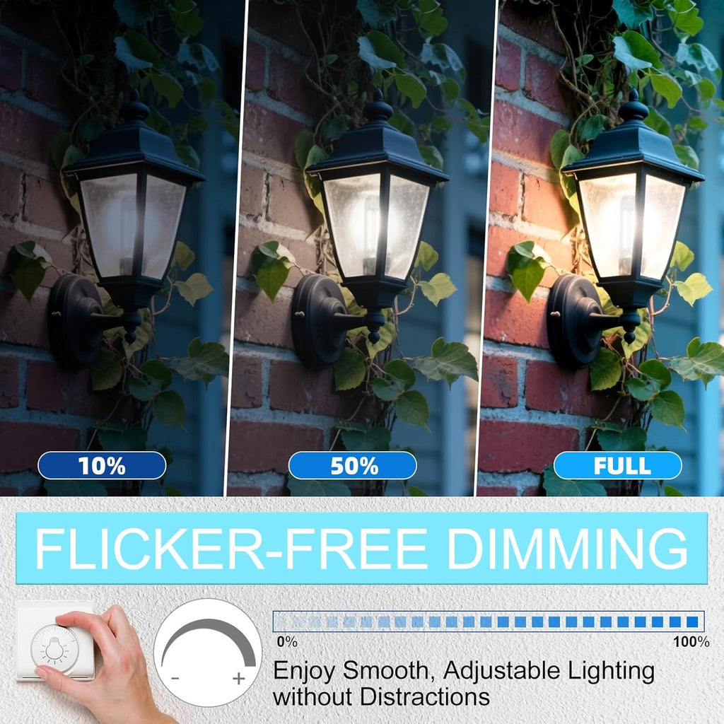 Tubular Dimmable Bulbs with Neutral-White Light