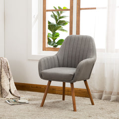 Tuchico Contemporary Fabric Accent Chair with Tuck-Pleating