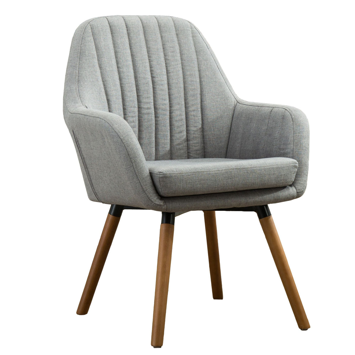 Tuchico Contemporary Fabric Accent Chair with Tuck-Pleating