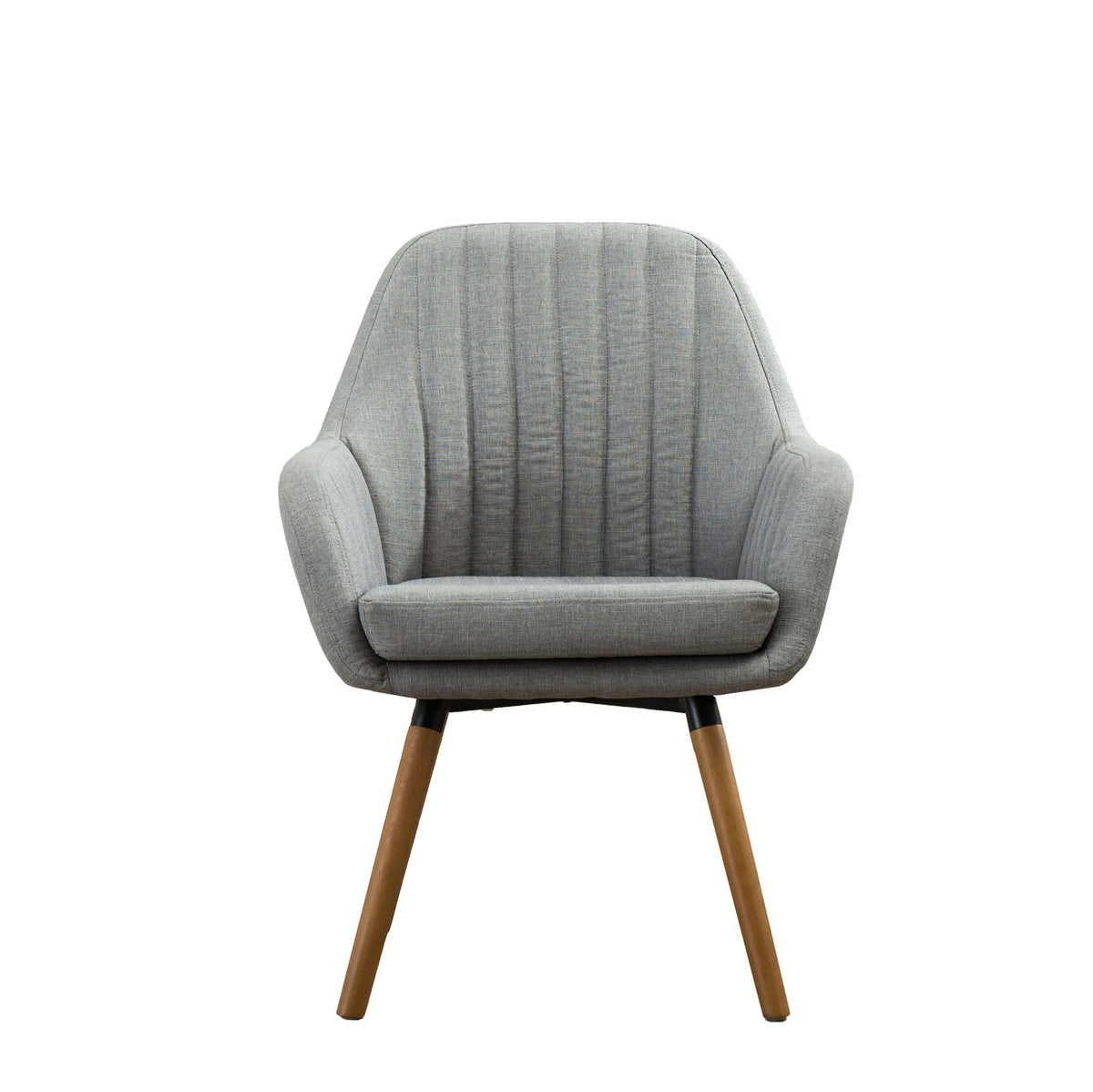 Tuchico Contemporary Fabric Accent Chair with Tuck-Pleating