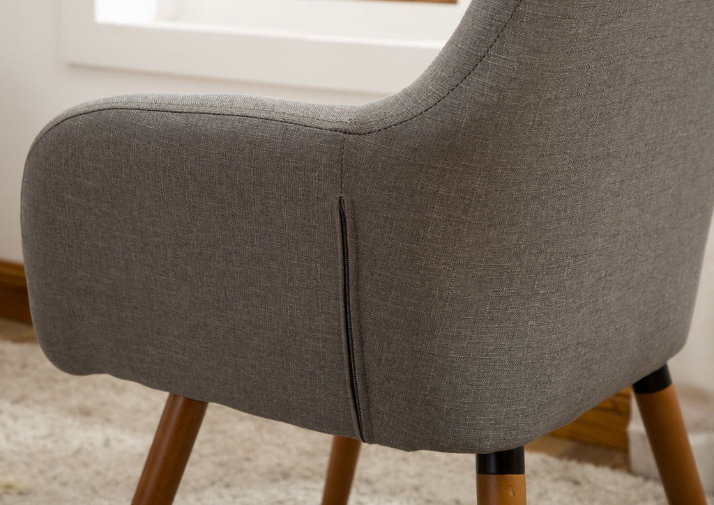 Tuchico Contemporary Fabric Accent Chair with Tuck-Pleating