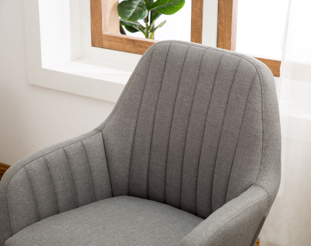 Tuchico Contemporary Fabric Accent Chair with Tuck-Pleating