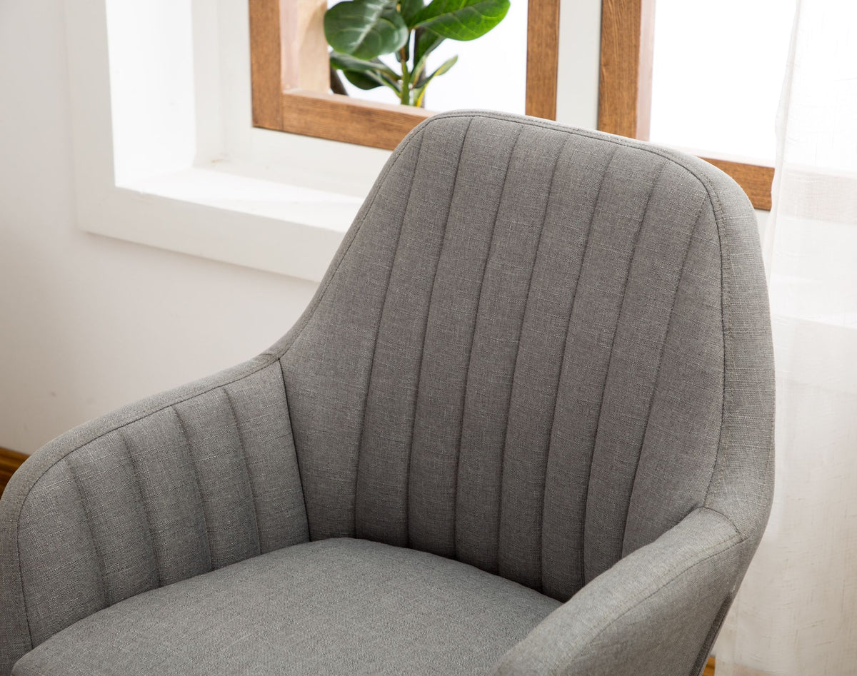 Tuchico Contemporary Fabric Accent Chair with Tuck-Pleating