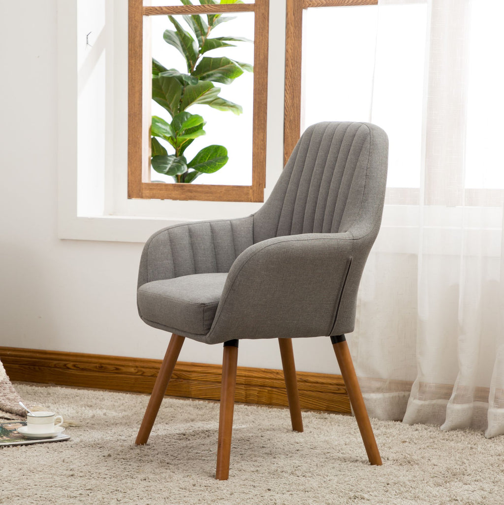 Tuchico Contemporary Fabric Accent Chair with Tuck-Pleating