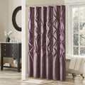 Tufted Semi-Sheer Shower Curtain – Rich Texture, Soft Plum