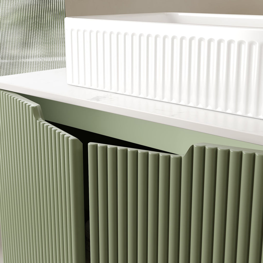 TURIO Light Green Bathroom Vanity with French-Inspired Details