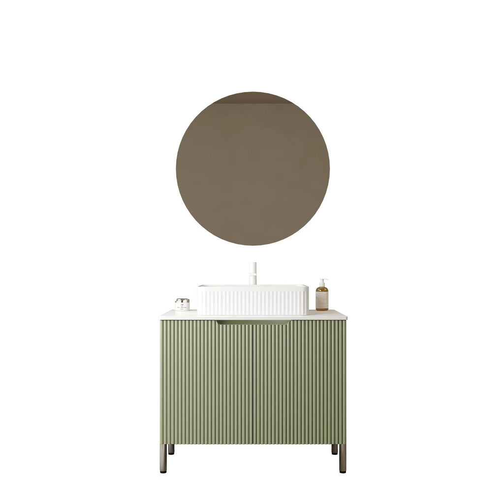 TURIO Light Green Bathroom Vanity with French-Inspired Details