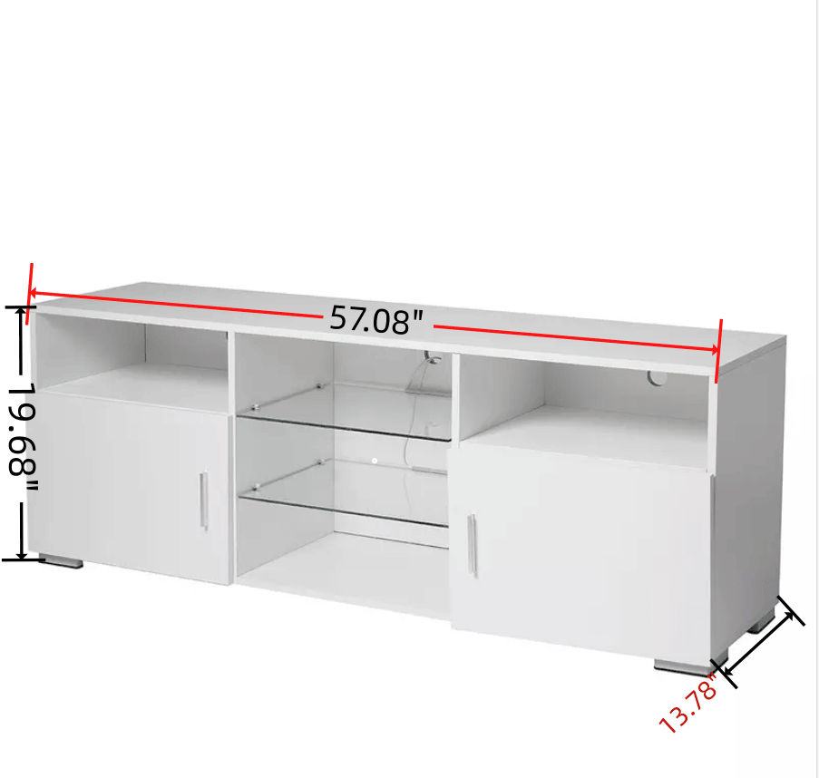 Modern TV Stand with Remote-Controlled RGB Lighting