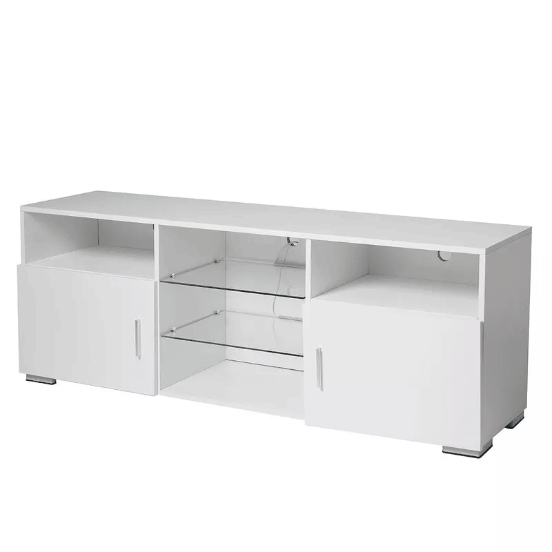 Modern TV Stand with Remote-Controlled RGB Lighting