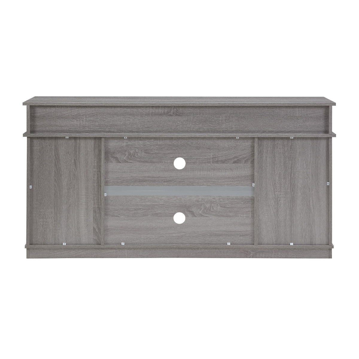 Gray Farmhouse TV Stand with Sliding Barn Doors