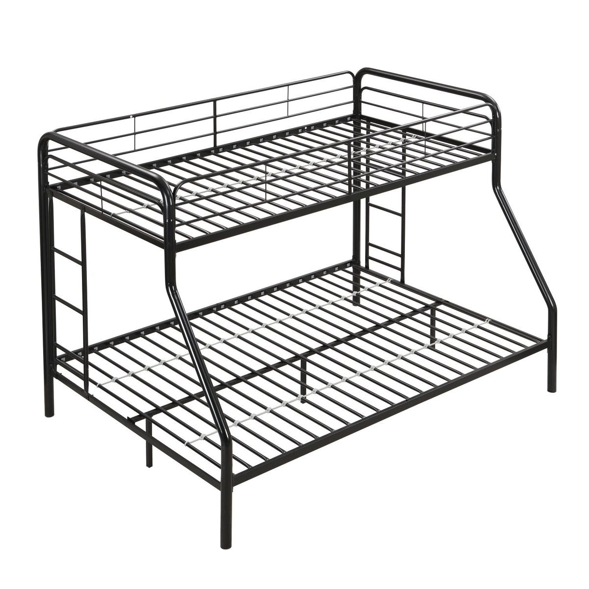 Modern Twin-Over-Full Bunk Bed with Storage