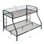 Modern Twin-Over-Full Bunk Bed with Storage