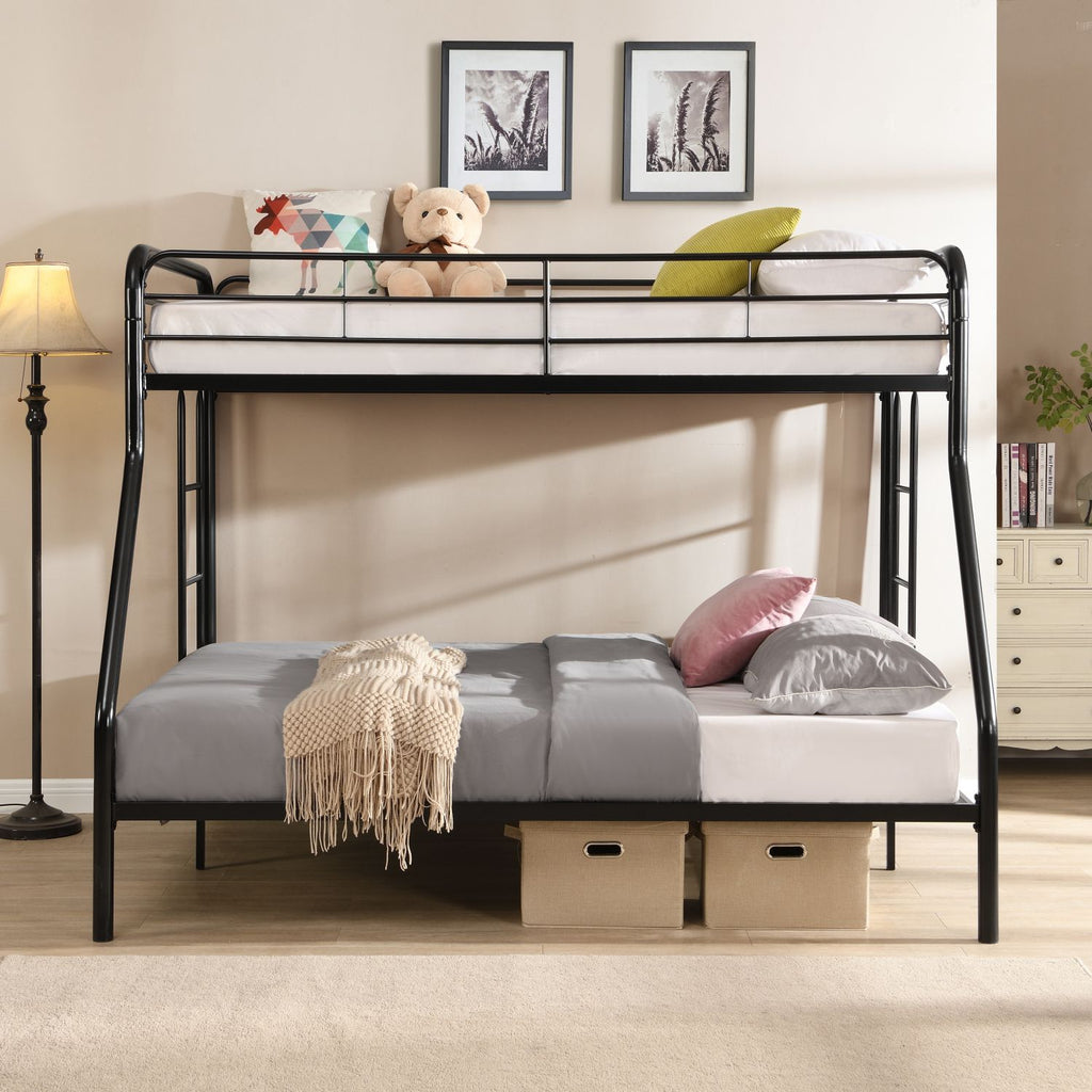 Modern Twin-Over-Full Bunk Bed with Storage