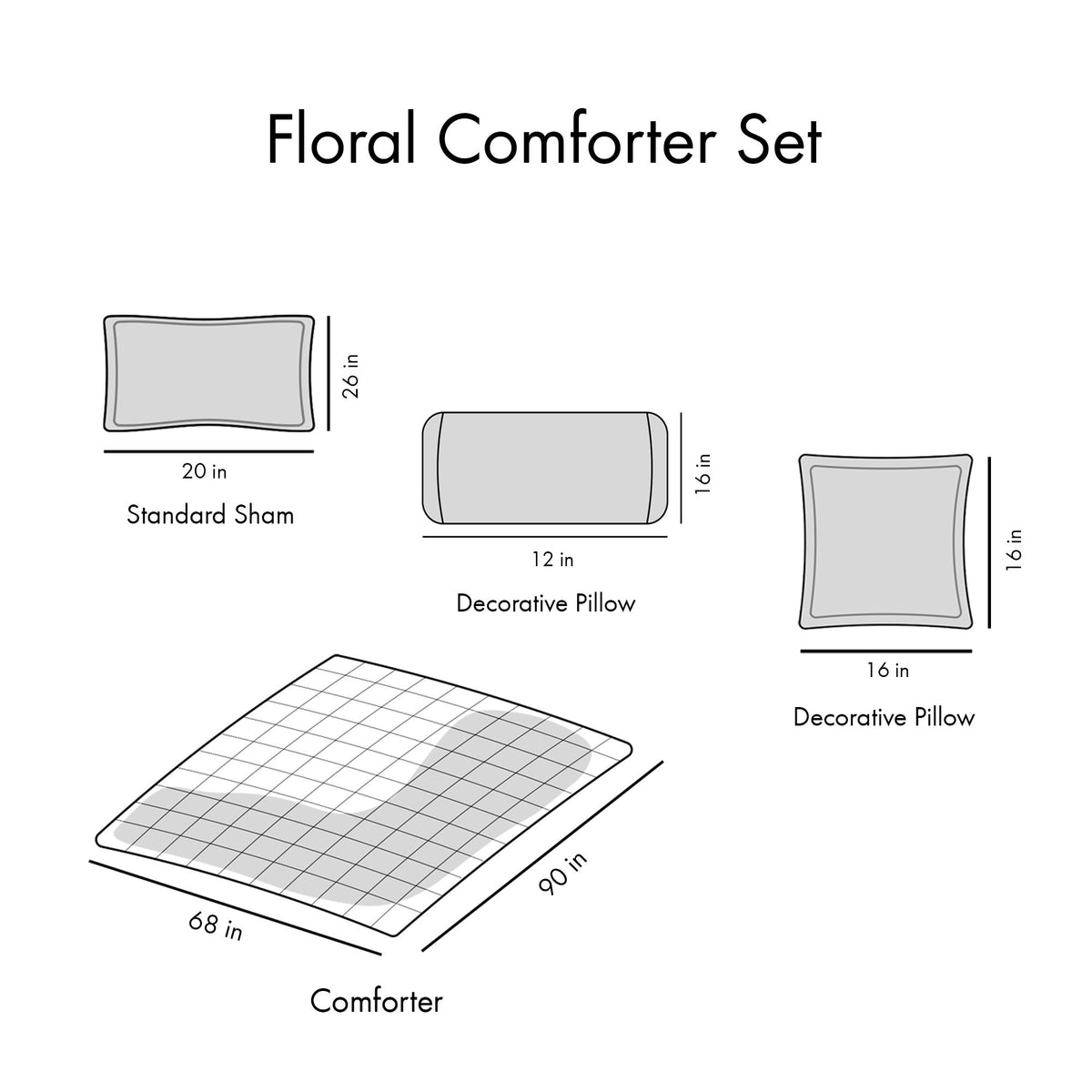 Bright Floral Twin and Twin XL Comforter Set