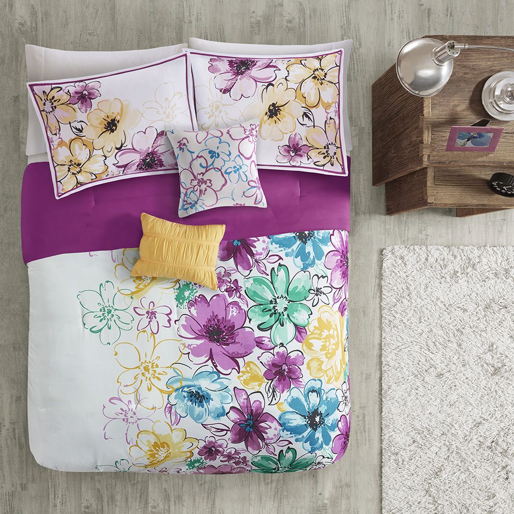 Bright Floral Twin and Twin XL Comforter Set
