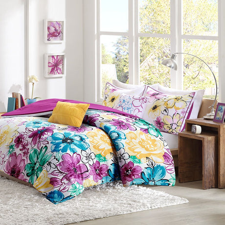Bright Floral Twin and Twin XL Comforter Set