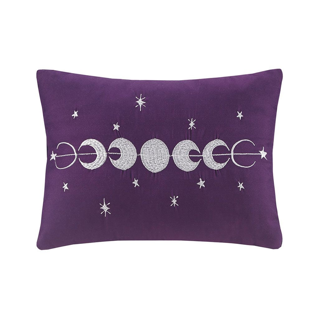 Purple Crushed-Texture Comforter Set with Accent Pillow