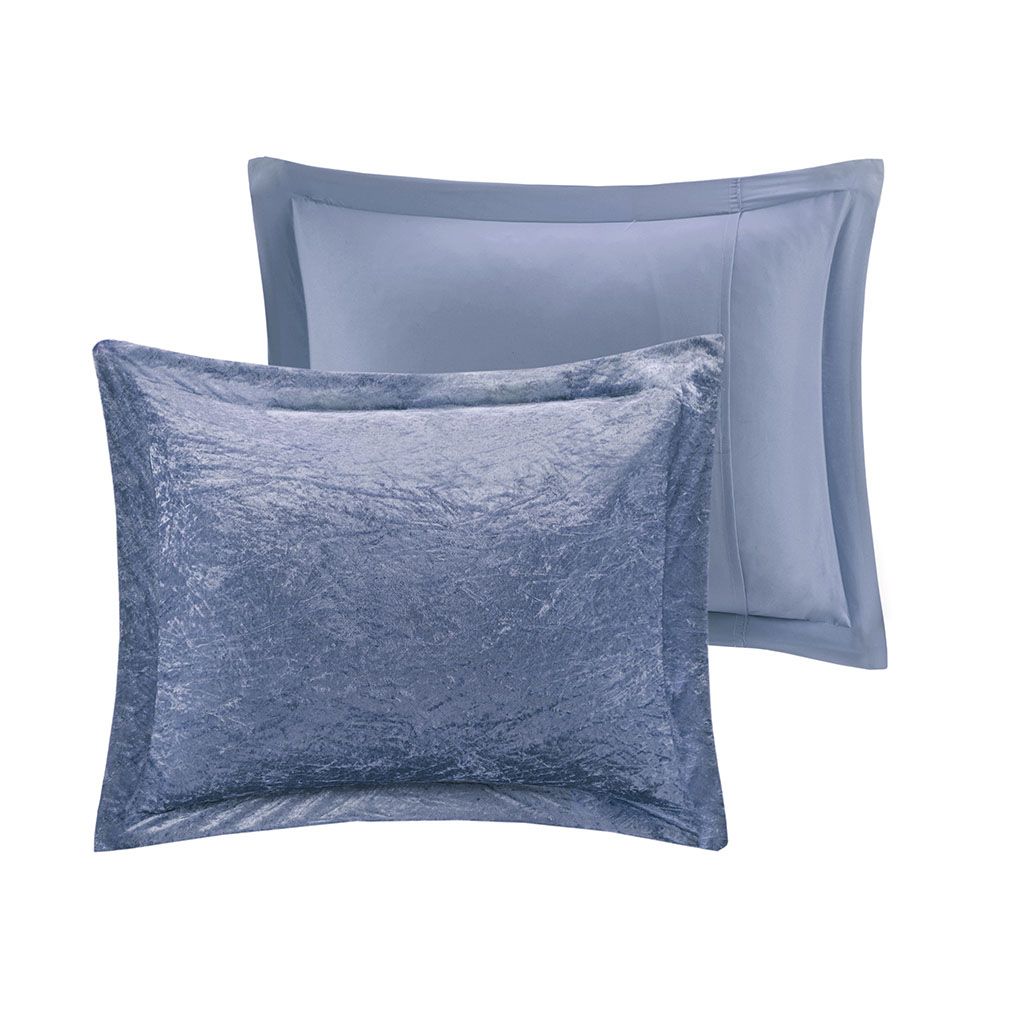 Periwinkle Diamond-Quilted Duvet Cover Set
