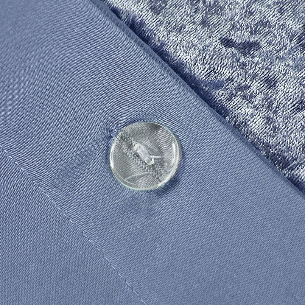 Periwinkle Diamond-Quilted Duvet Cover Set