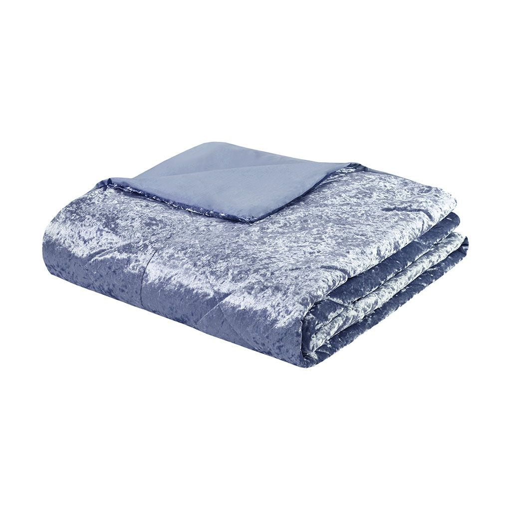 Periwinkle Diamond-Quilted Duvet Cover Set