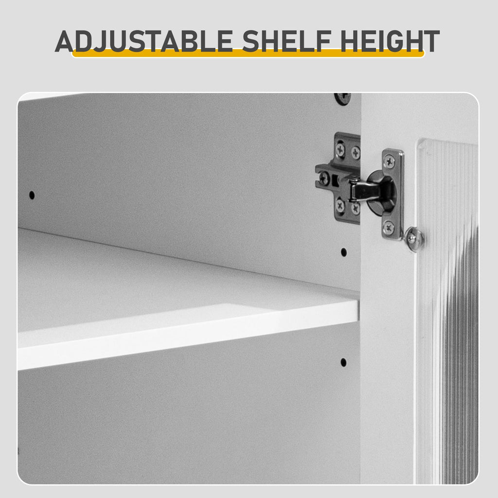 Modern Illuminated Shoe Cabinet with USB LED Strip and Adjustable Shelves