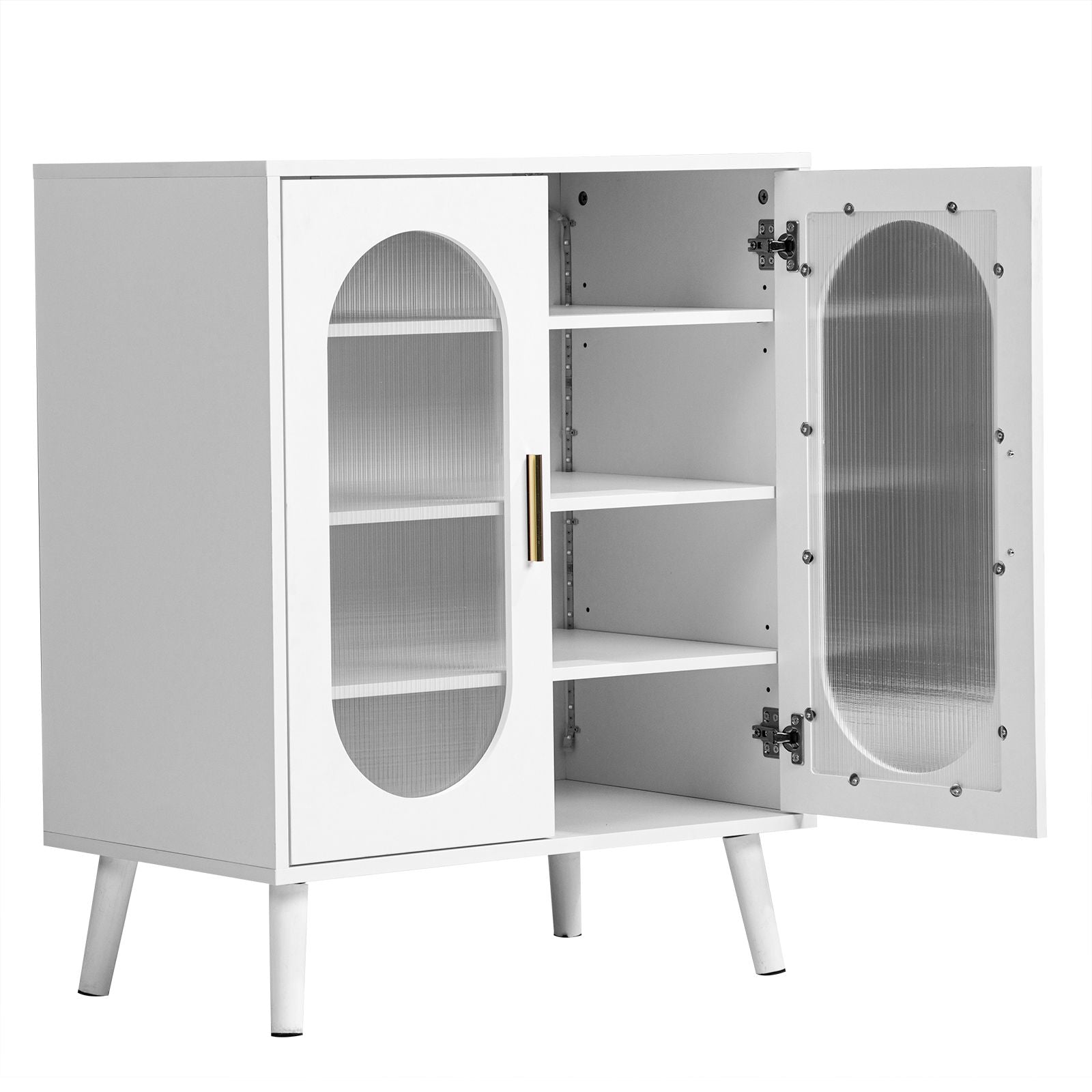 Modern Illuminated Shoe Cabinet with USB LED Strip and Adjustable Shelves