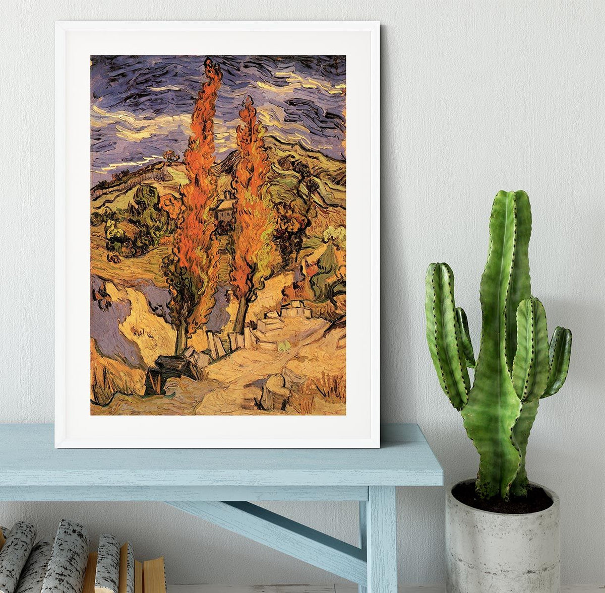Van Gogh Two Poplars Framed Art Print