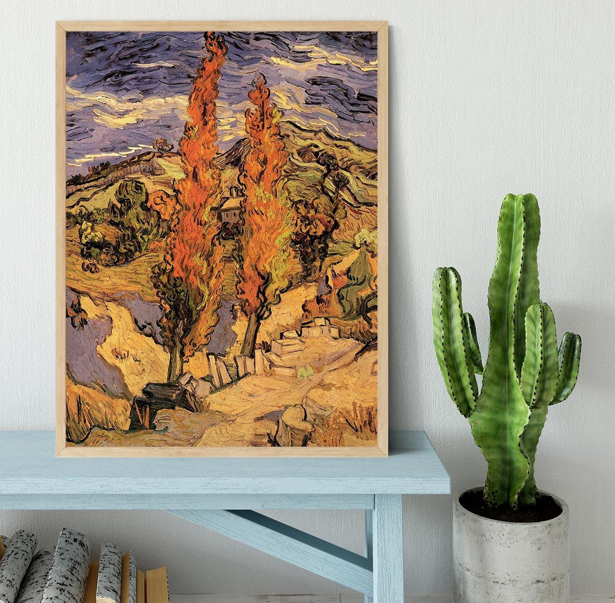 Van Gogh Two Poplars Framed Art Print