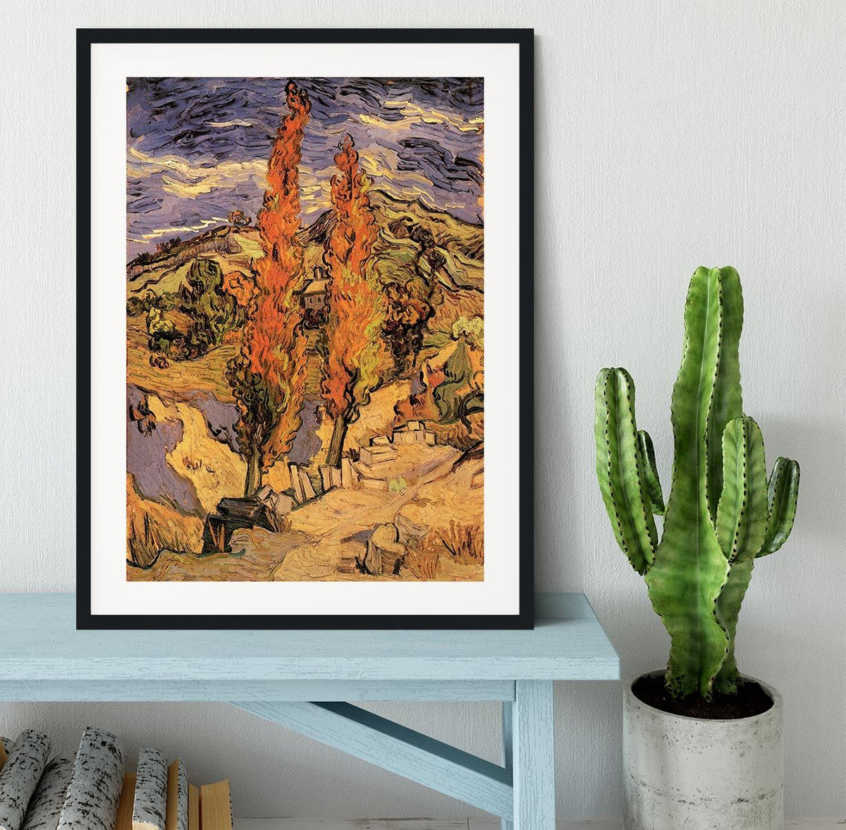 Van Gogh Two Poplars Framed Art Print