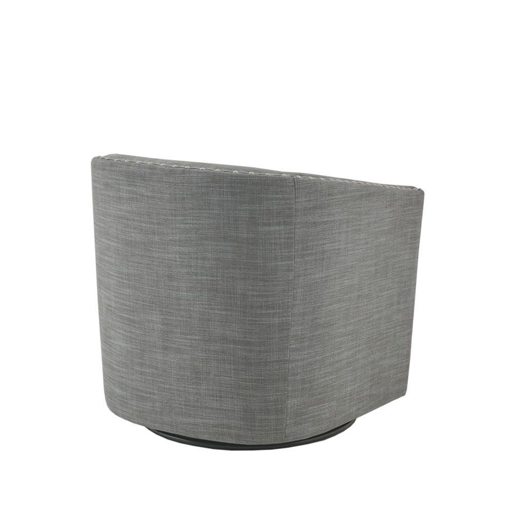 Tyler Swivel Chair with Tailored Nailhead Detail