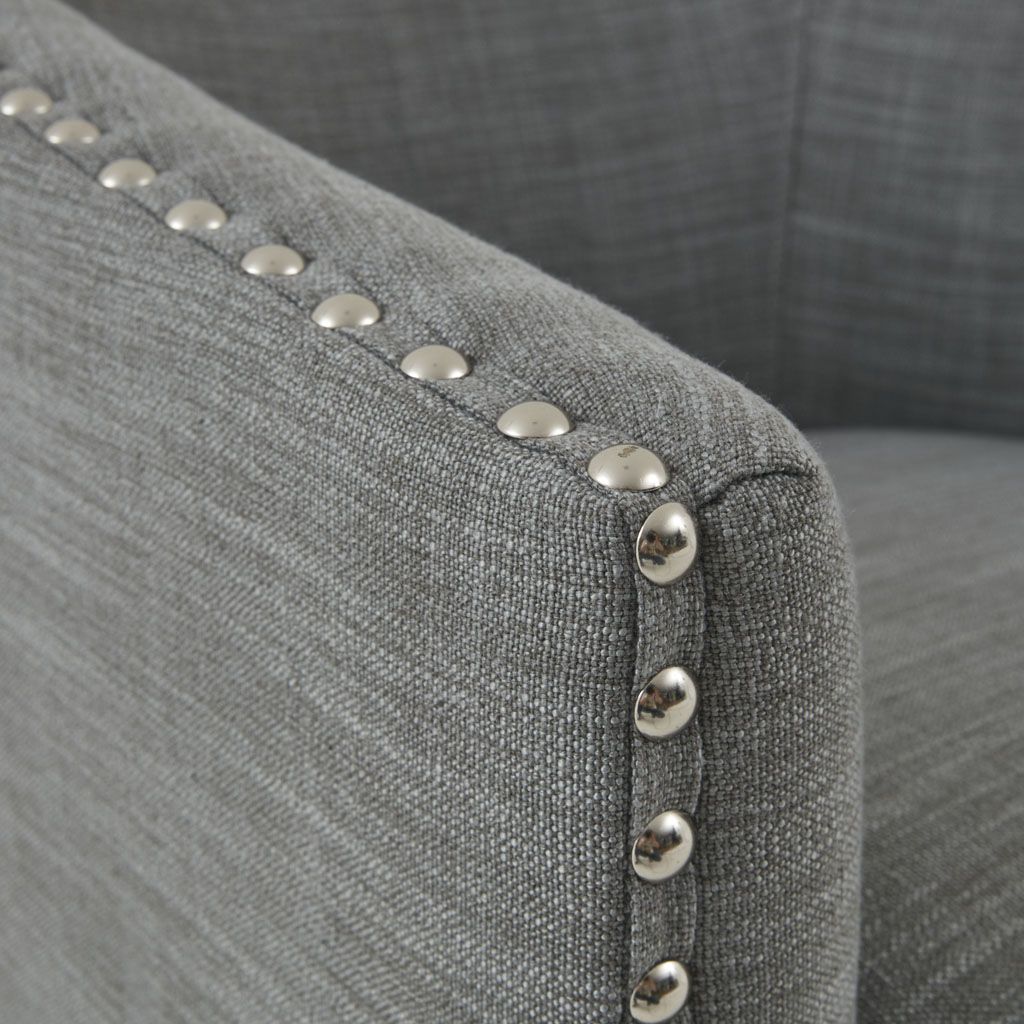 Tyler Swivel Chair with Tailored Nailhead Detail