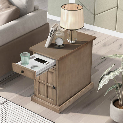 Classic Chairside End Table with Power and Smart Storage