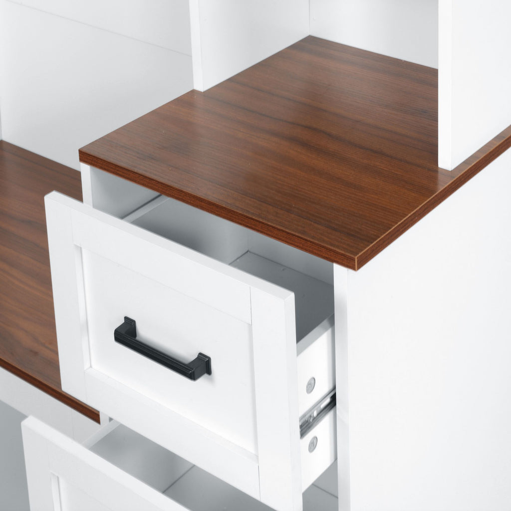 Modern Hall Tree with Bench and Layered Storage