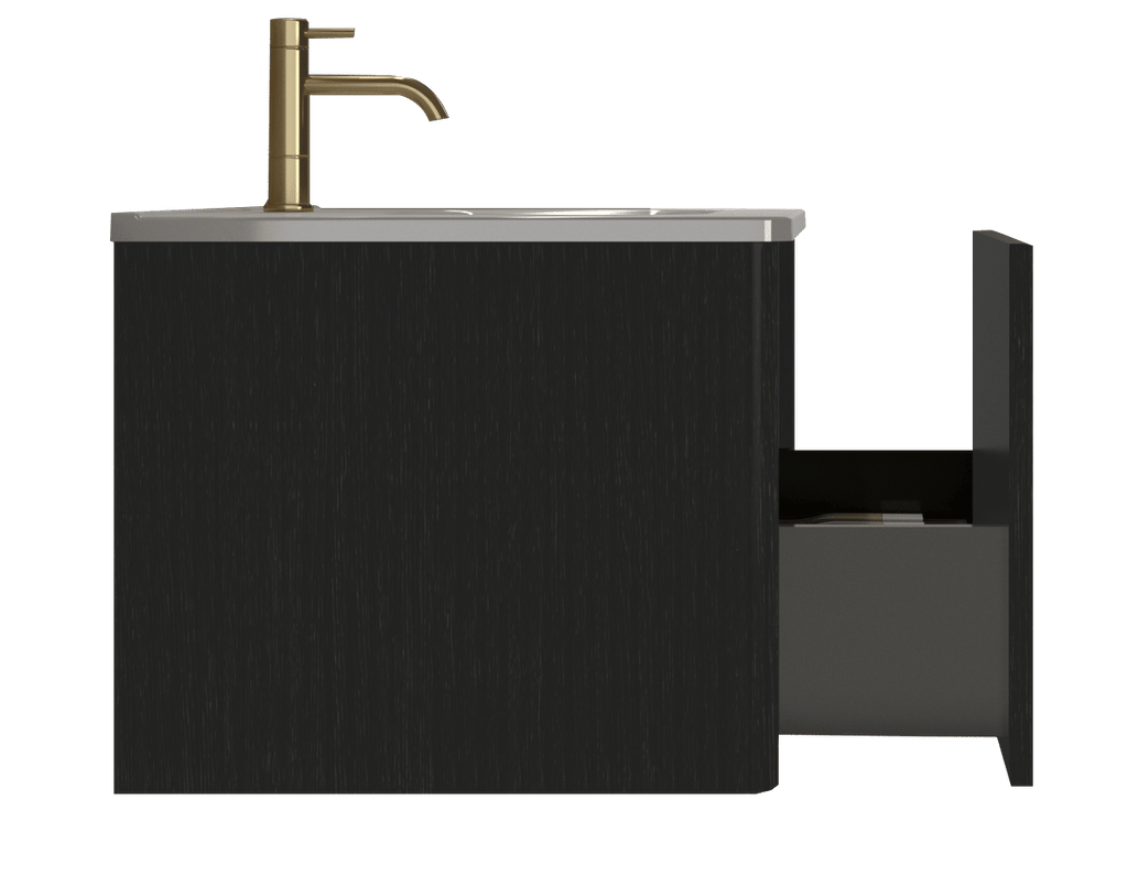 Etna Floating Bathroom Vanity with Integrated White Sink