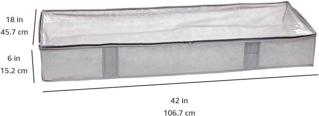 Space-Saving Under Bed Storage Bags with Clear Window and Handles