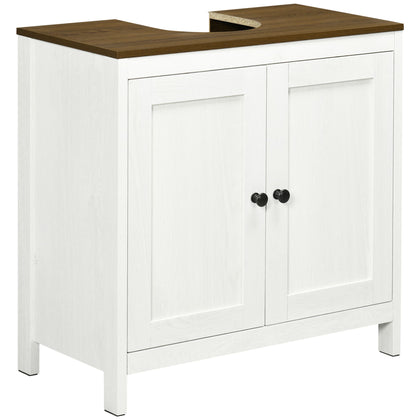 Under Sink Bathroom Storage Cabinet with Adjustable Shelf – Antique White