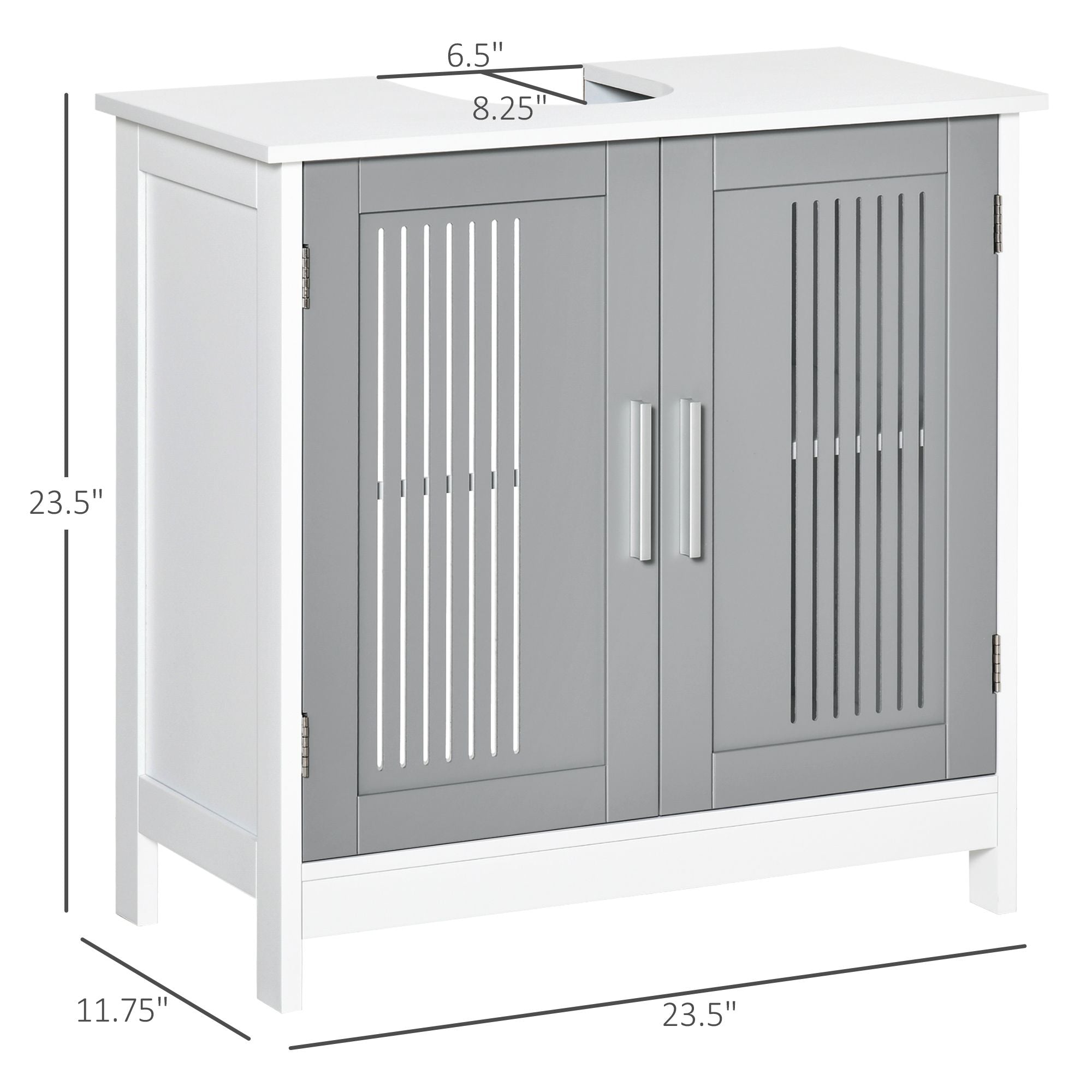 Space Saving Under Sink Pedestal Storage Cabinet with Adjustable Shelf