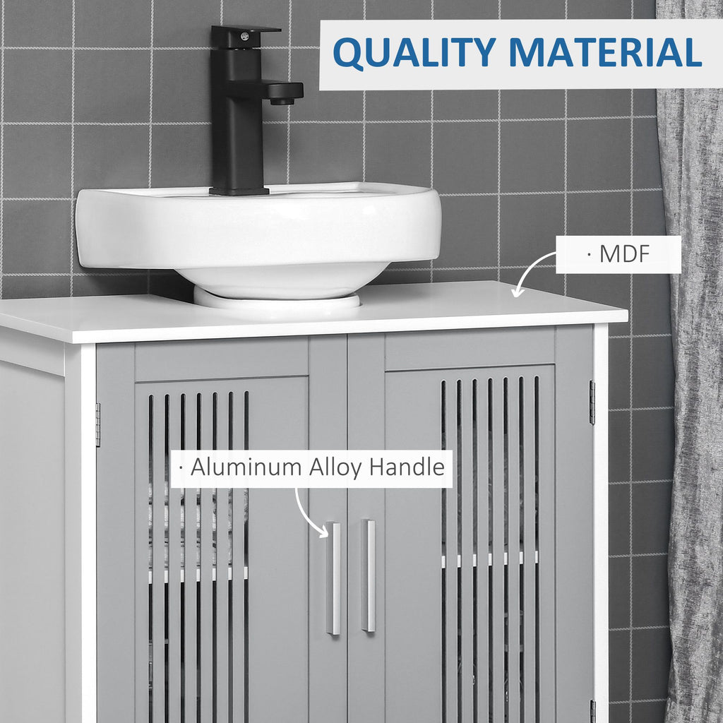 Space Saving Under Sink Pedestal Storage Cabinet with Adjustable Shelf